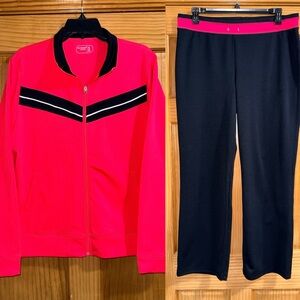 Be Inspired Black and Pink Track Suit - Excellent Condition - Missing Drawstring